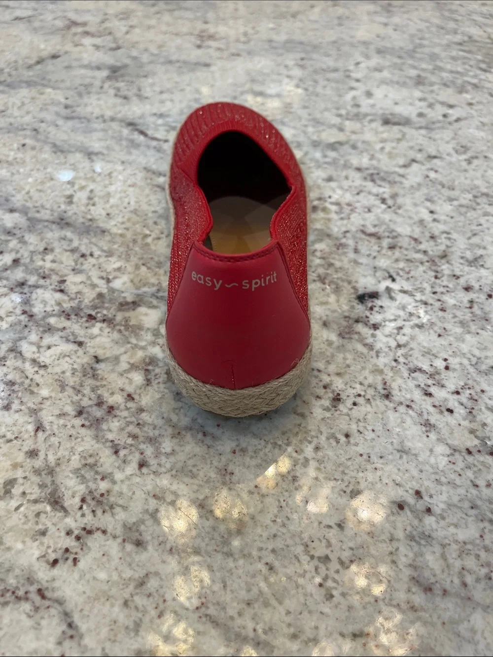 NIB Easy Spirit Hassie2 Woven Espadrille Slip On Flats Medium Red 10W
